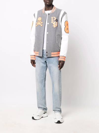 PHILIPP PLEIN patch-detail varsity jacket outlook