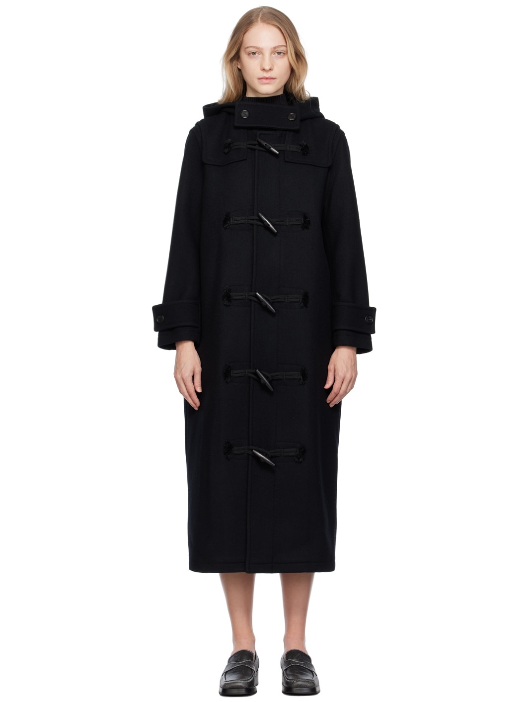 Black Toggle Coat - 1
