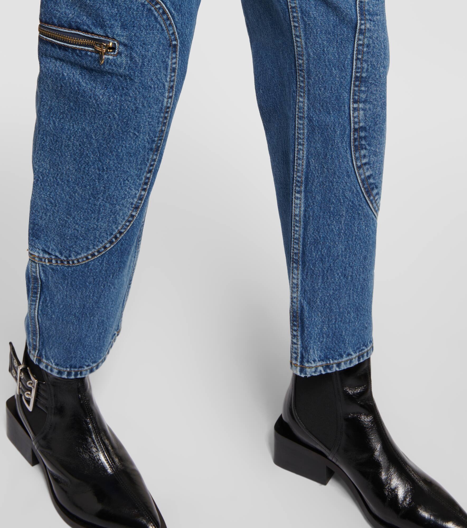 Racer high-rise tapered cargo jeans - 5