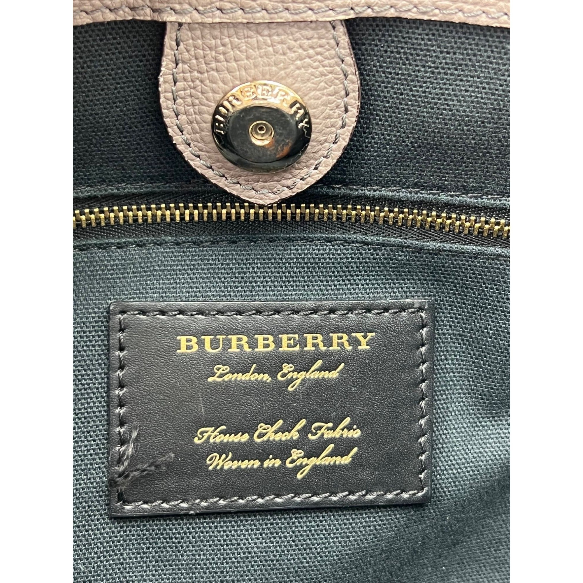 Debsluxurycloset - Burberry Tote Banner House Check Leather Canvas Medium Hand Shoulder Bag preowned - 9