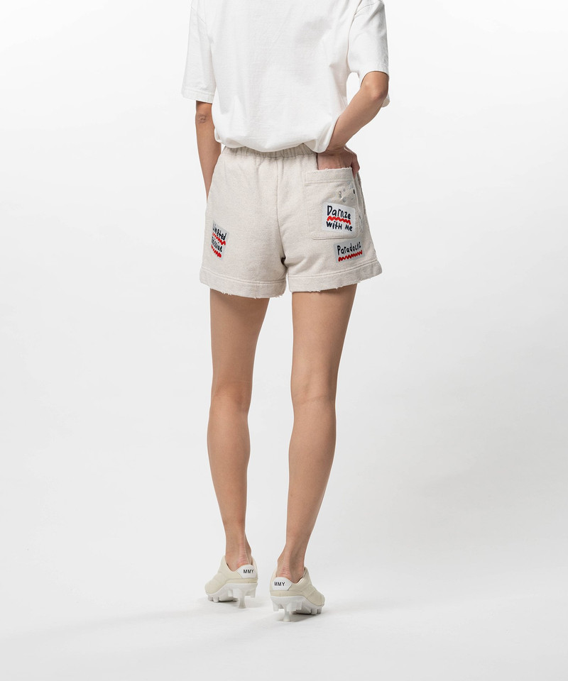 Embellished Sticker Sweat Shorts 6