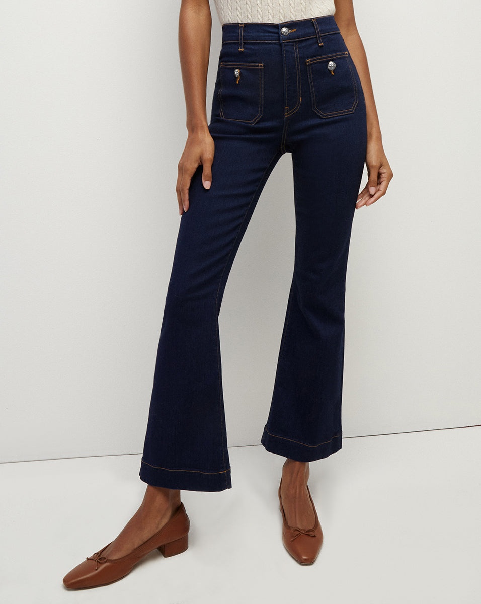 CARSON KICK-FLARE JEAN | PATCH POCKETS - 4