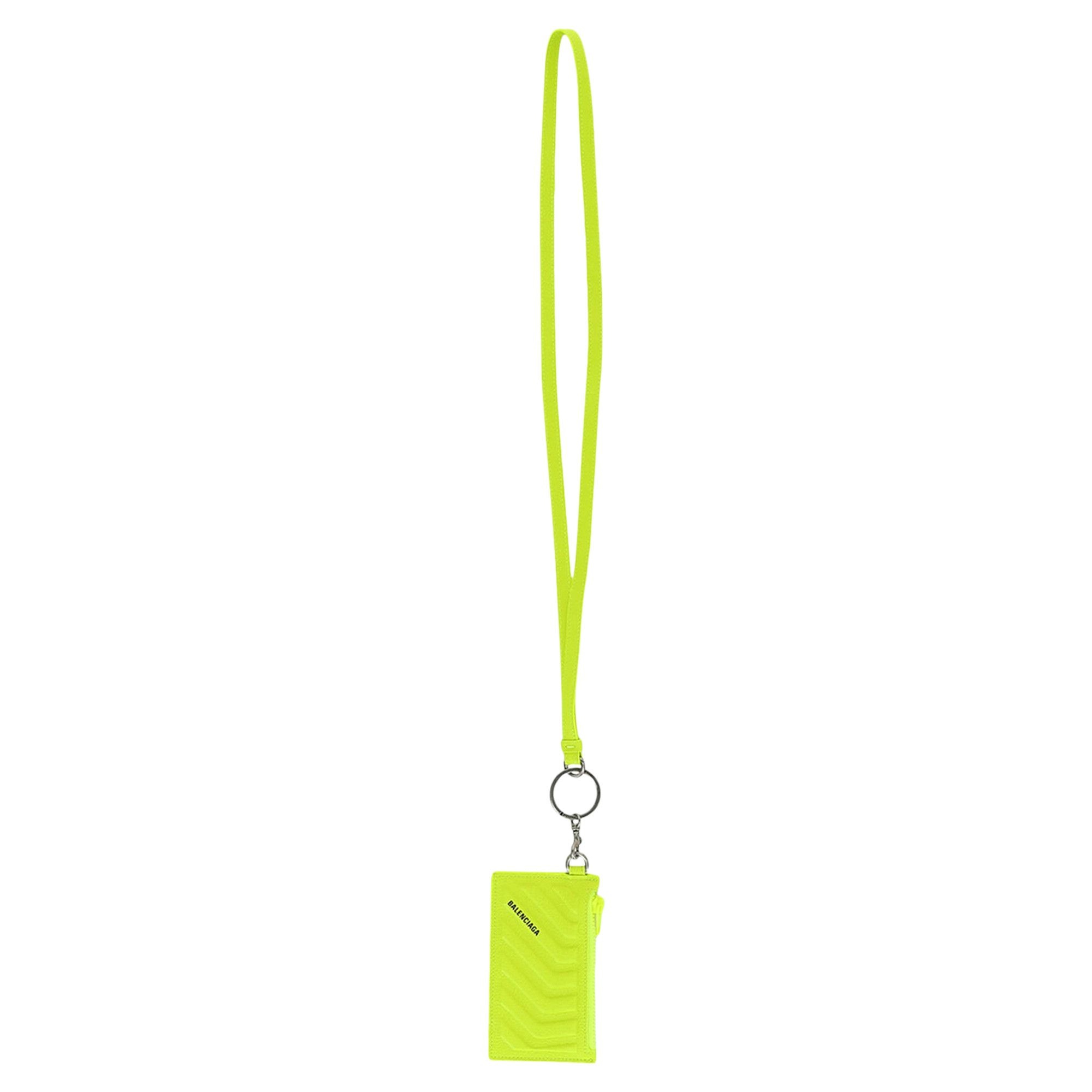 Balenciaga Car Card Case on Keyring 'Bright Green' - 1