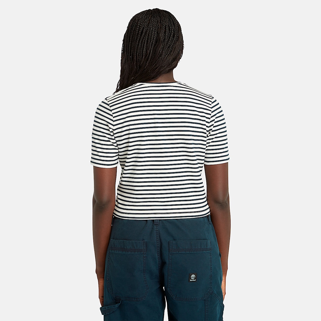Women's Striped Short-Sleeve Baby T-Shirt - 5