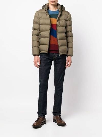 Herno quilted zip-up hooded jacket outlook