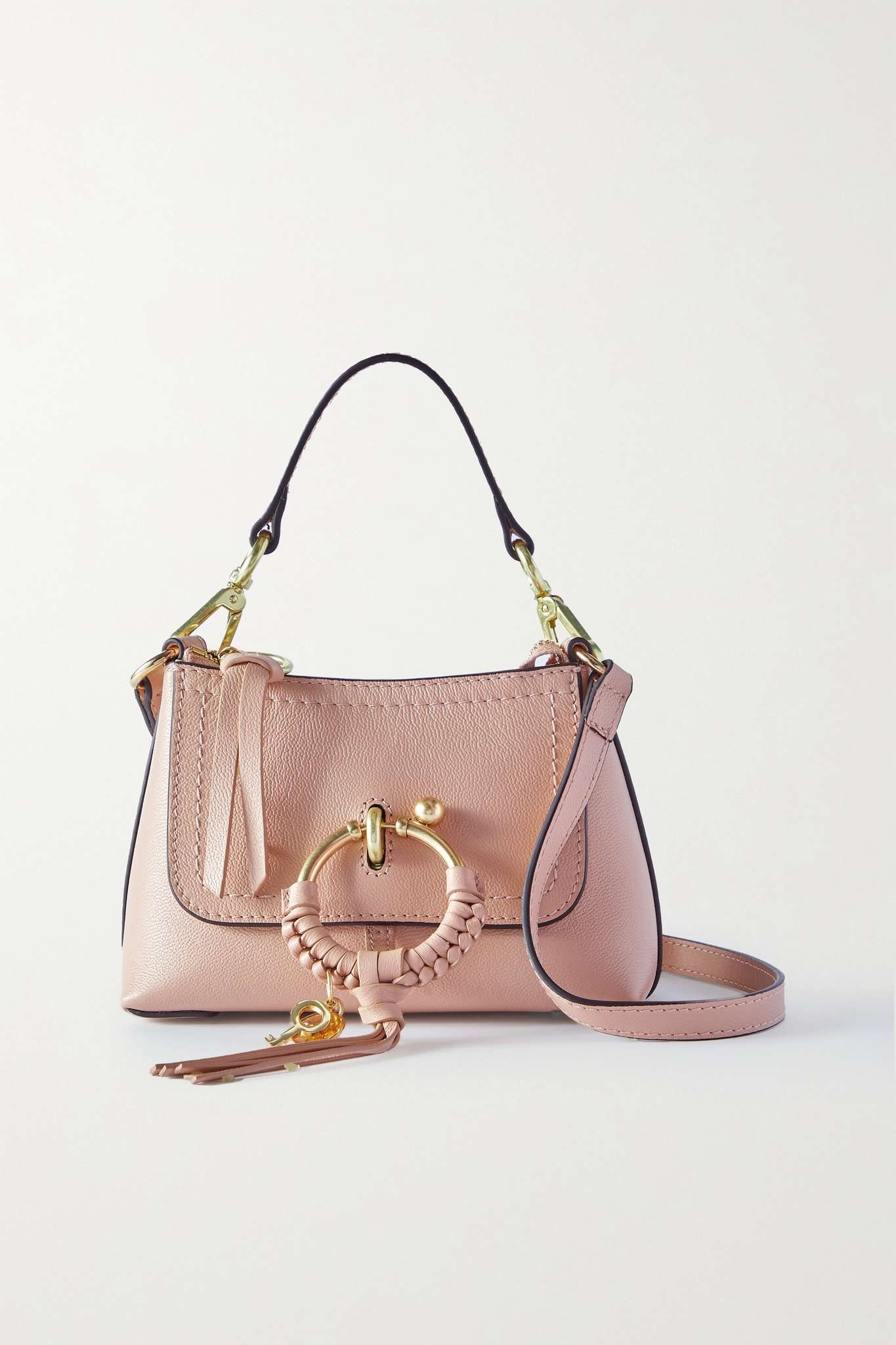 Joan mini textured-leather shoulder bag - 1