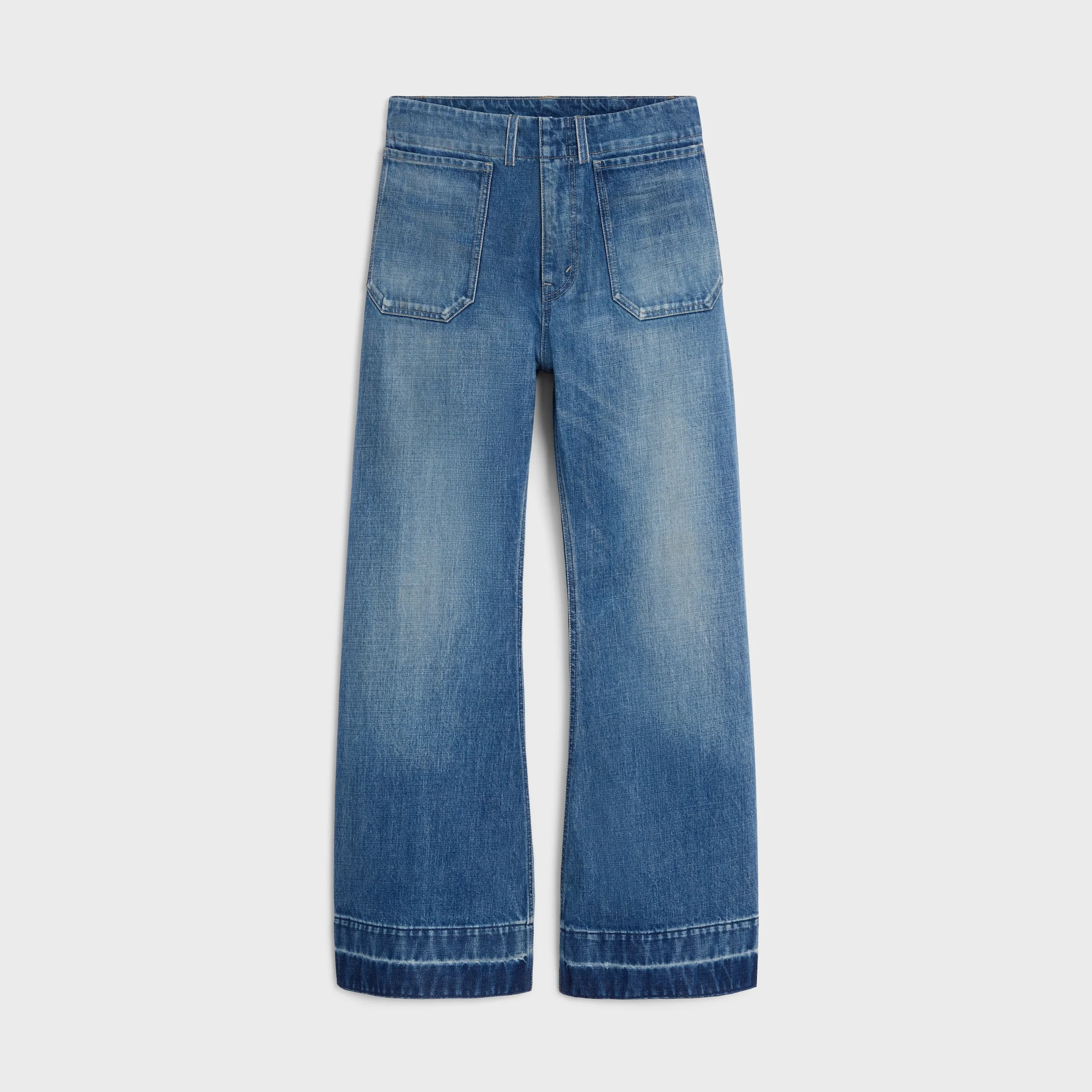flare jeans 002 IN LIGHTWEIGHT COTTON DENIM - 1