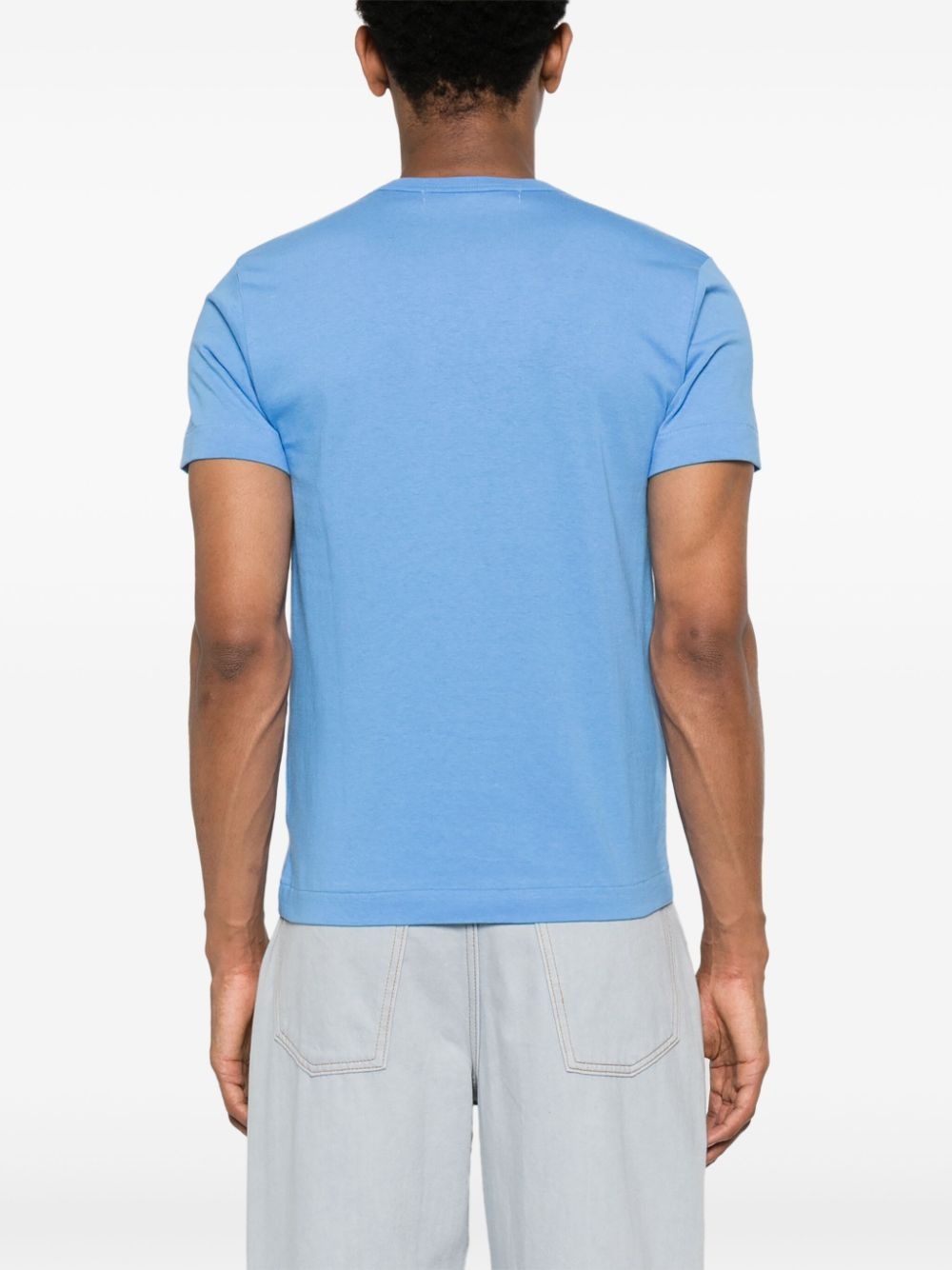 heart-patch cotton T-shirt - 4