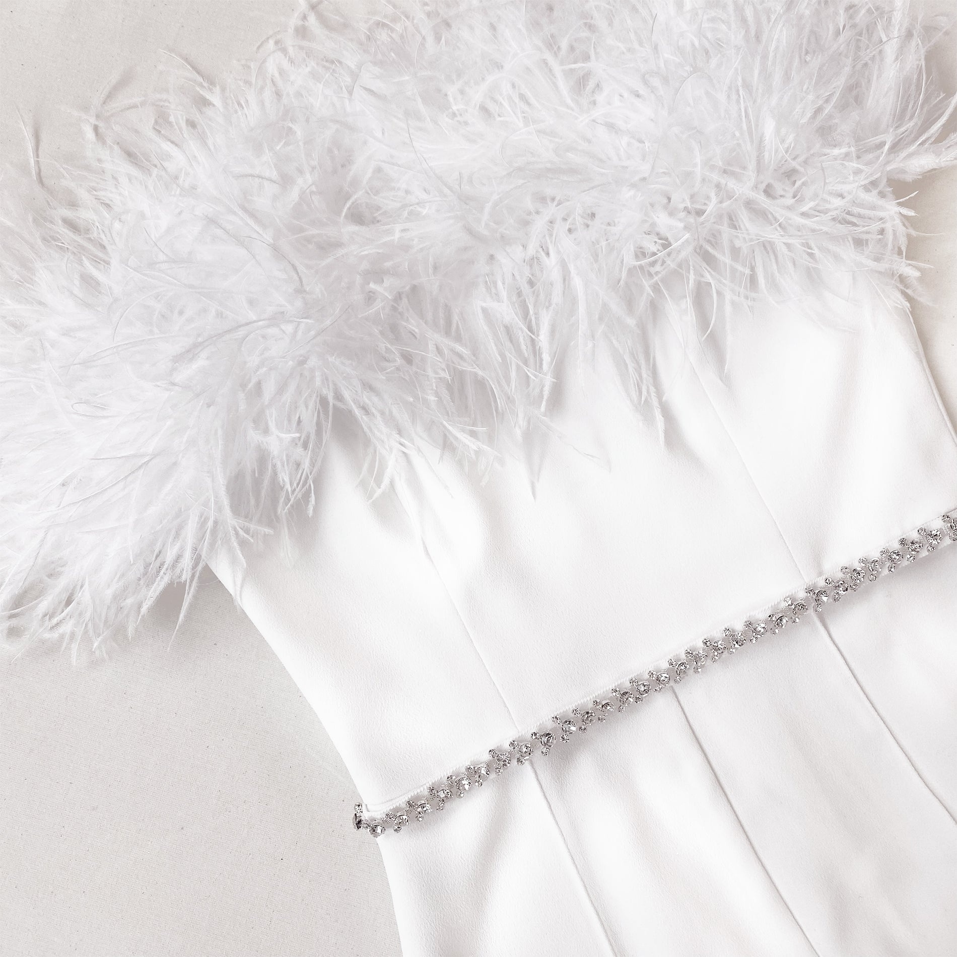 White Feather Jumpsuit - 5