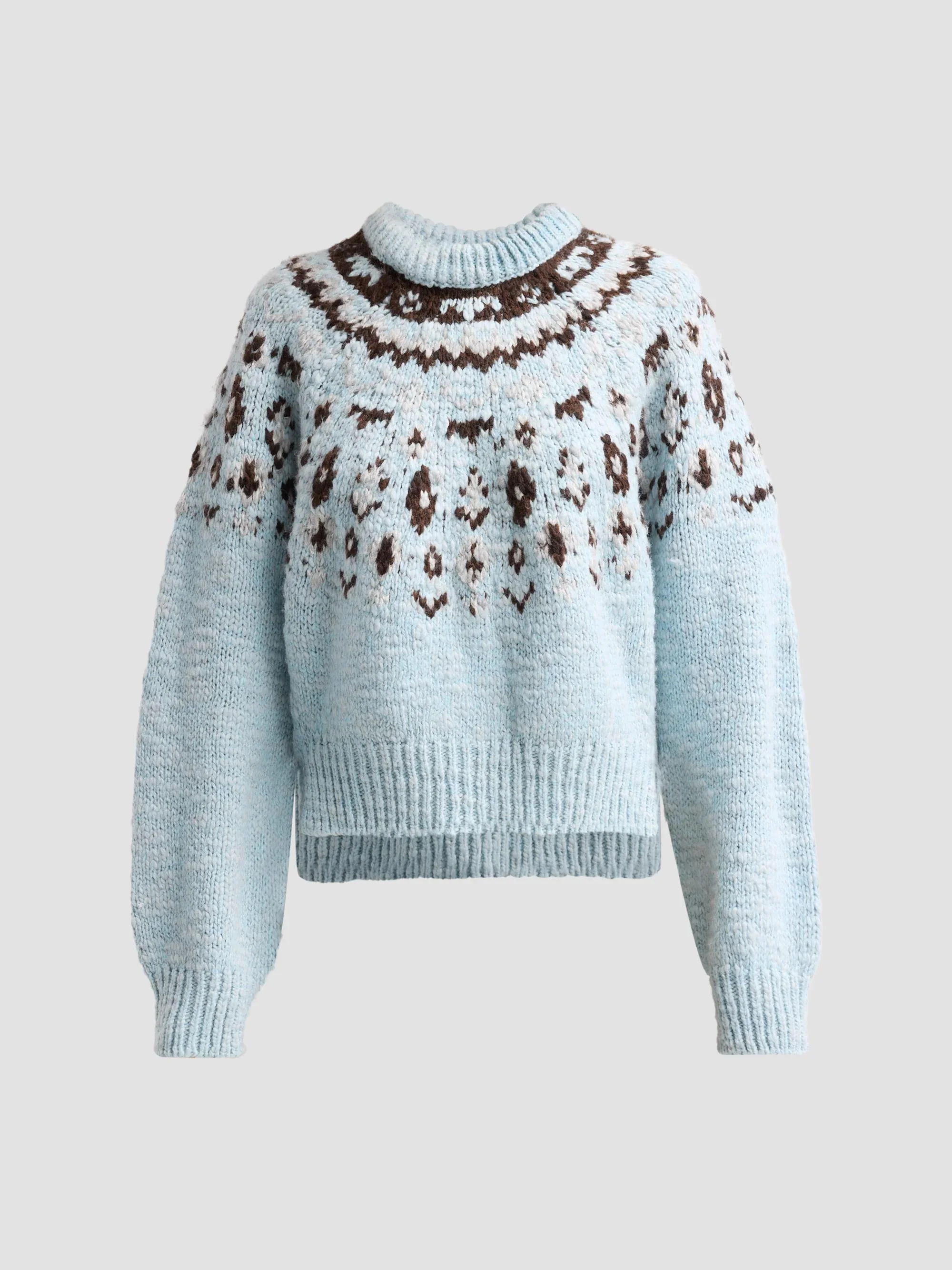 Women's Lizzy Fair Isle-Style Sweater - Pale Blue Multi - 1