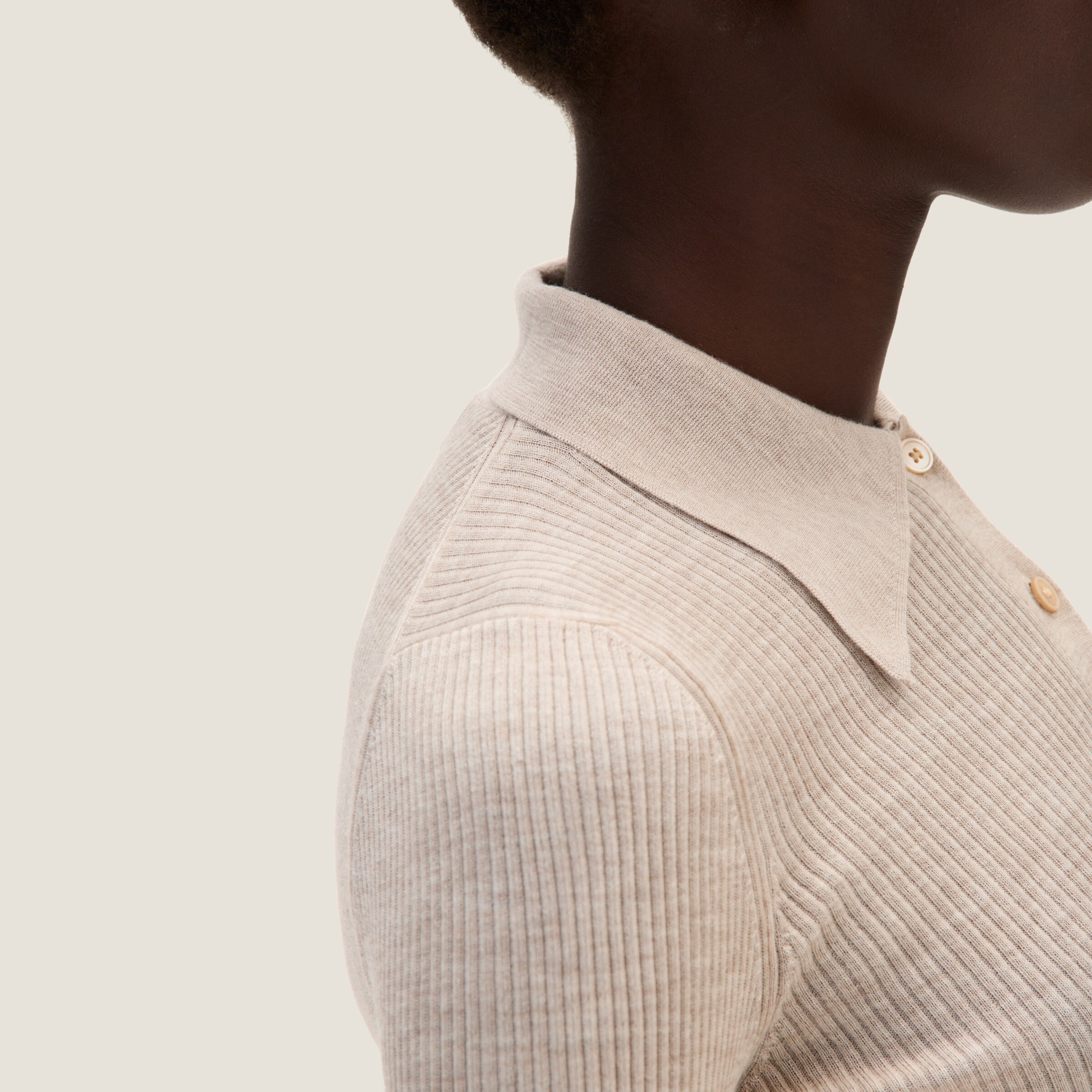 Cashmere and silk knit polo shirt - 5