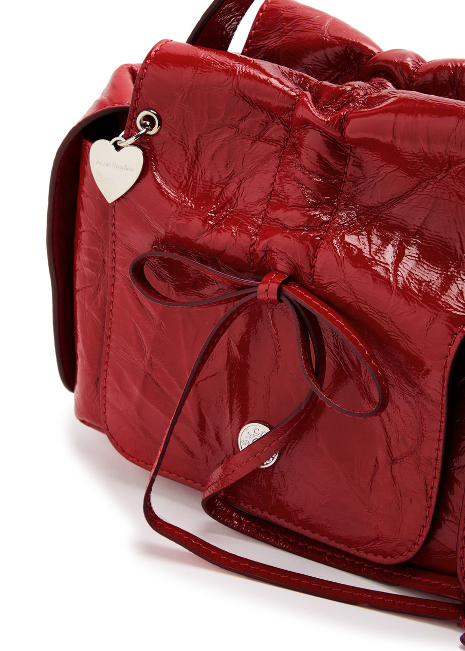 Acne Studios Crinkled Patent Leather top Handle bag - 3