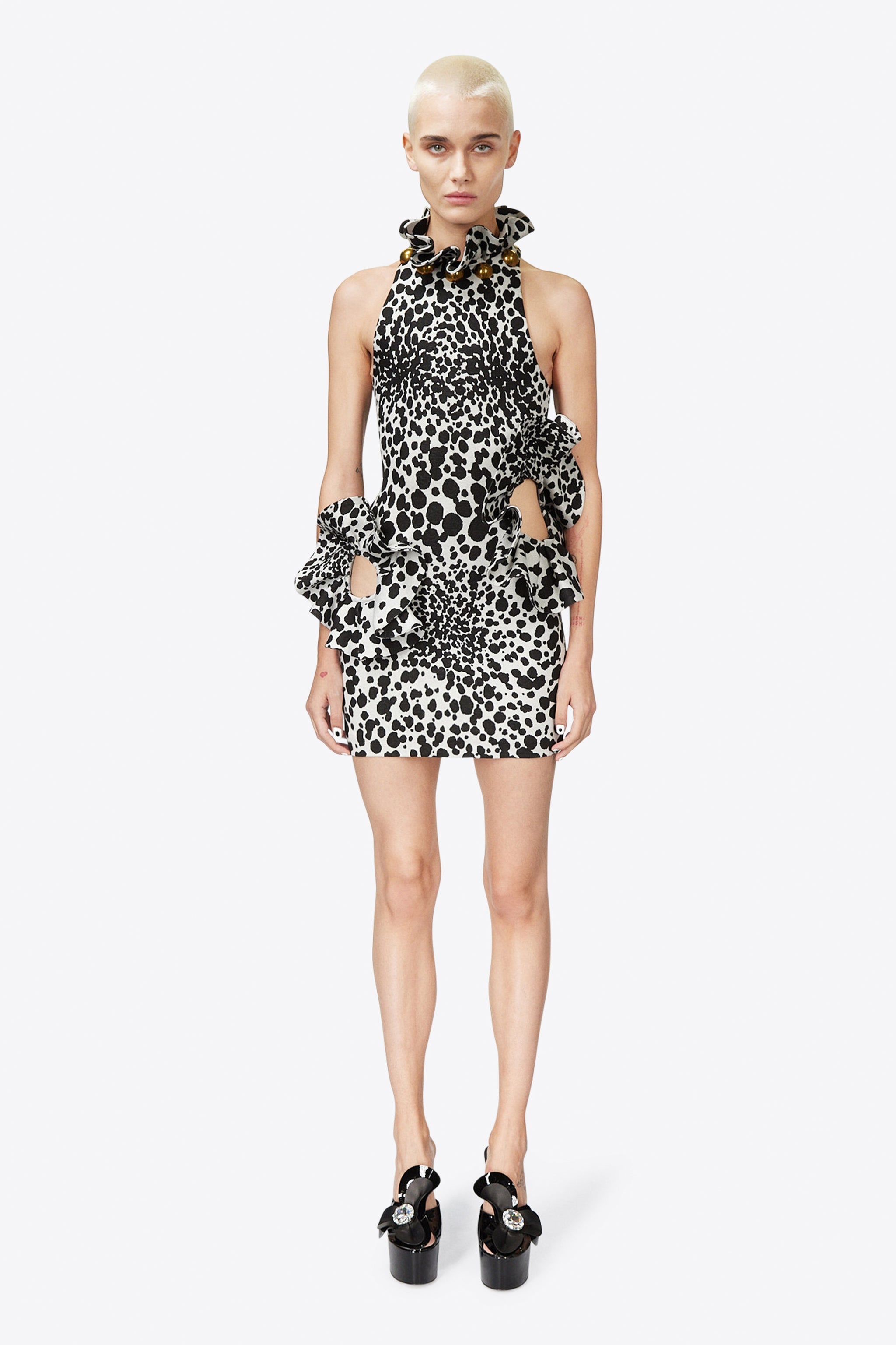 DALMATIAN FLOWER MINI DRESS - 3
