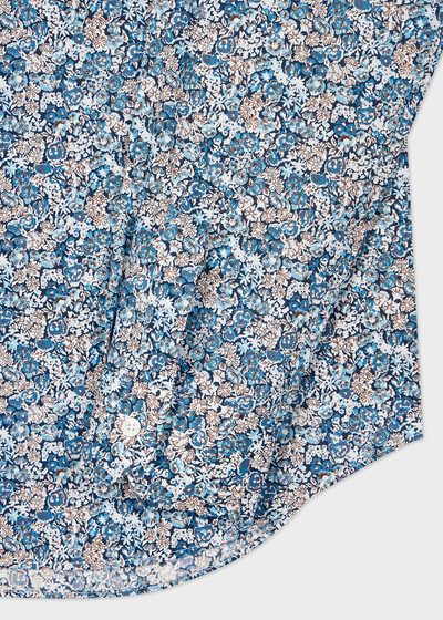 Paul Smith Blue Floral Tailored-Fit Cotton Shirt outlook