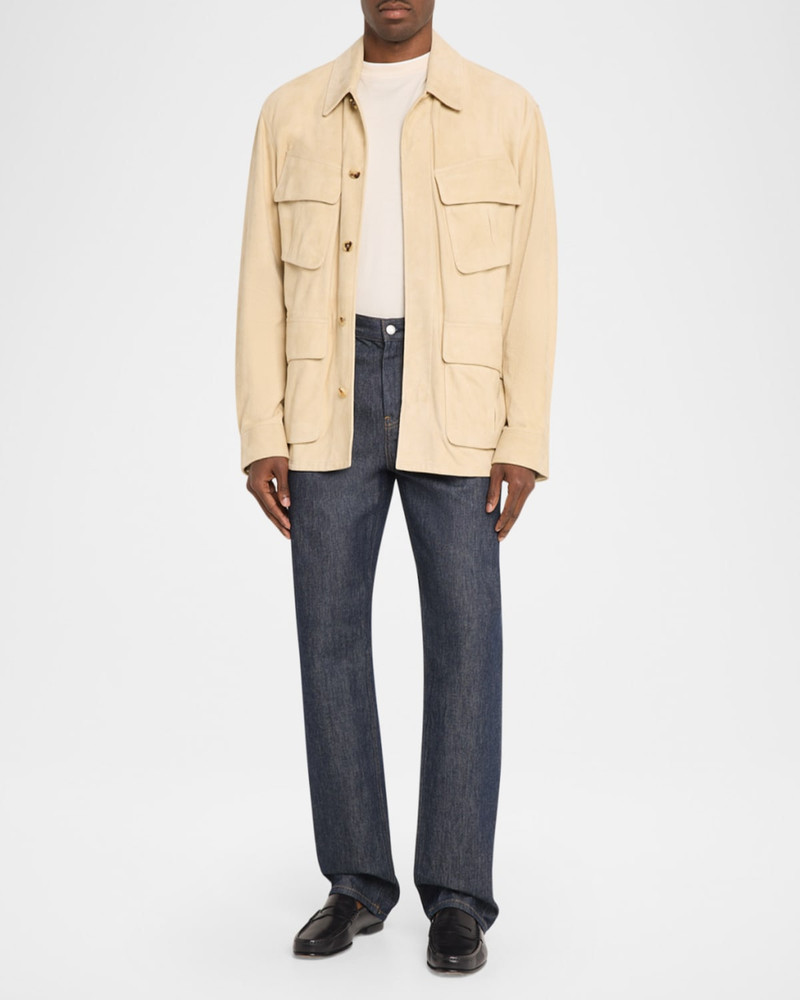 Ralph Lauren Men's Suede Utility Flap-Pocket Overshirt outlook