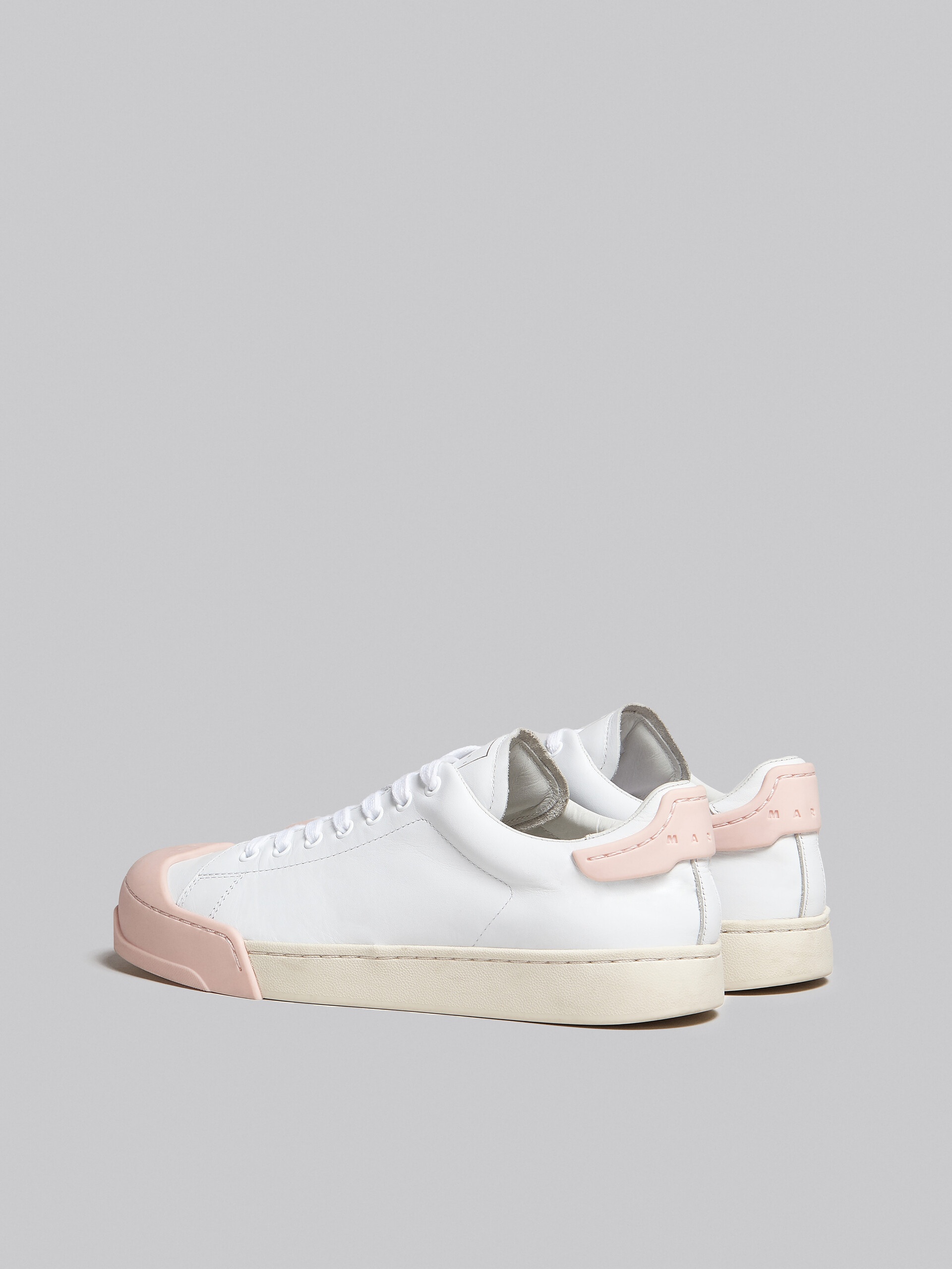 DADA BUMPER SNEAKER IN WHITE AND PINK LEATHER - 3