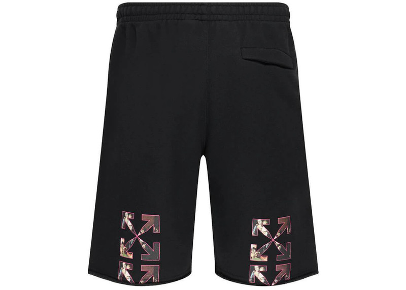 Off-White OFF-WHITE Caravaggio Arrow Print Track Shorts Black outlook