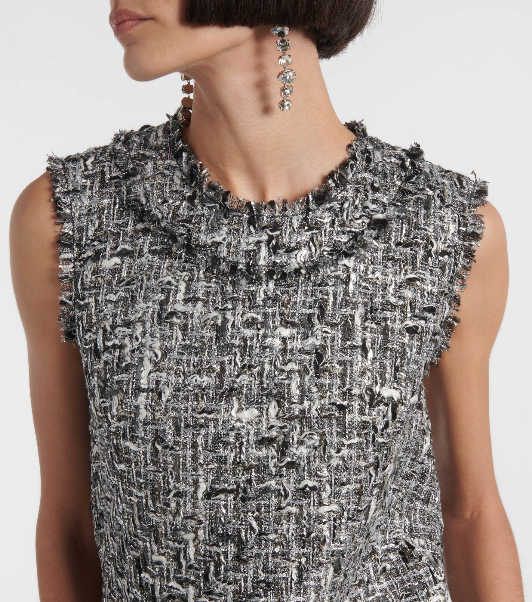Tweed lamé minidress - 4