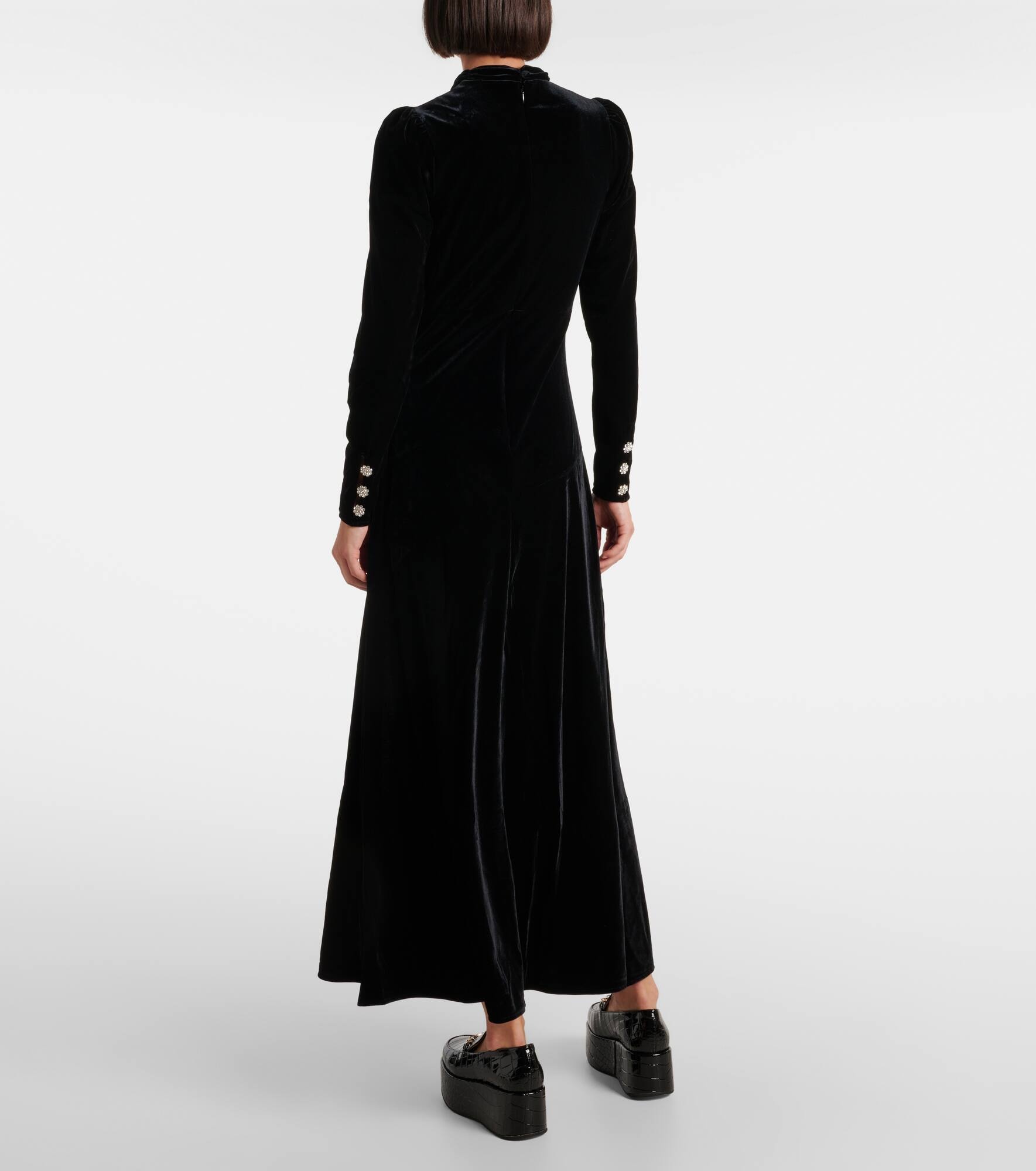 Cutout velvet midi dress - 3
