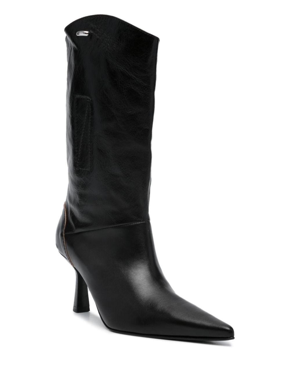 80mm slip-on knee-length boots - 2