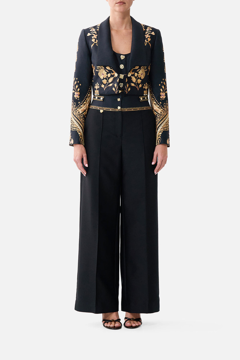 CAMILLA TAILORED PANT WITH WAIST BUTTON DETAIL outlook