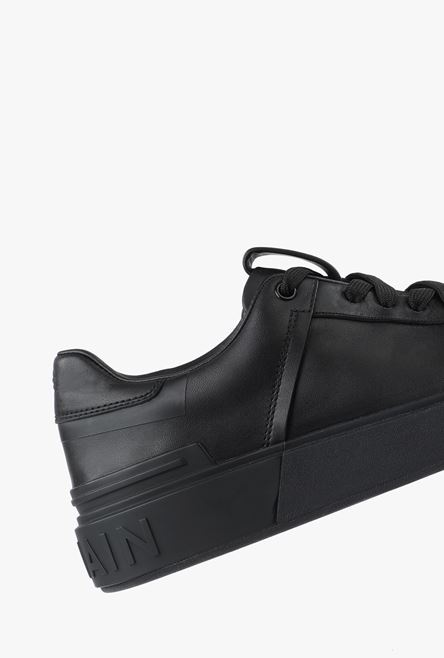 Smooth black leather B-Court sneakers - 7