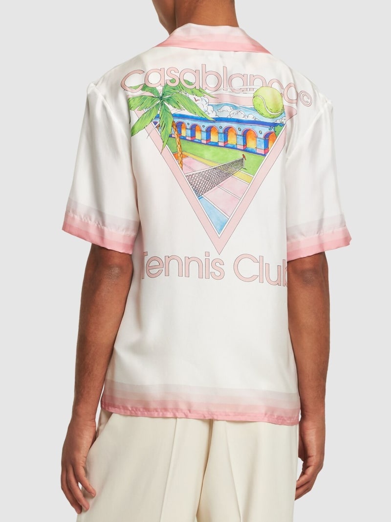 Tennis Club printed silk shirt - 4