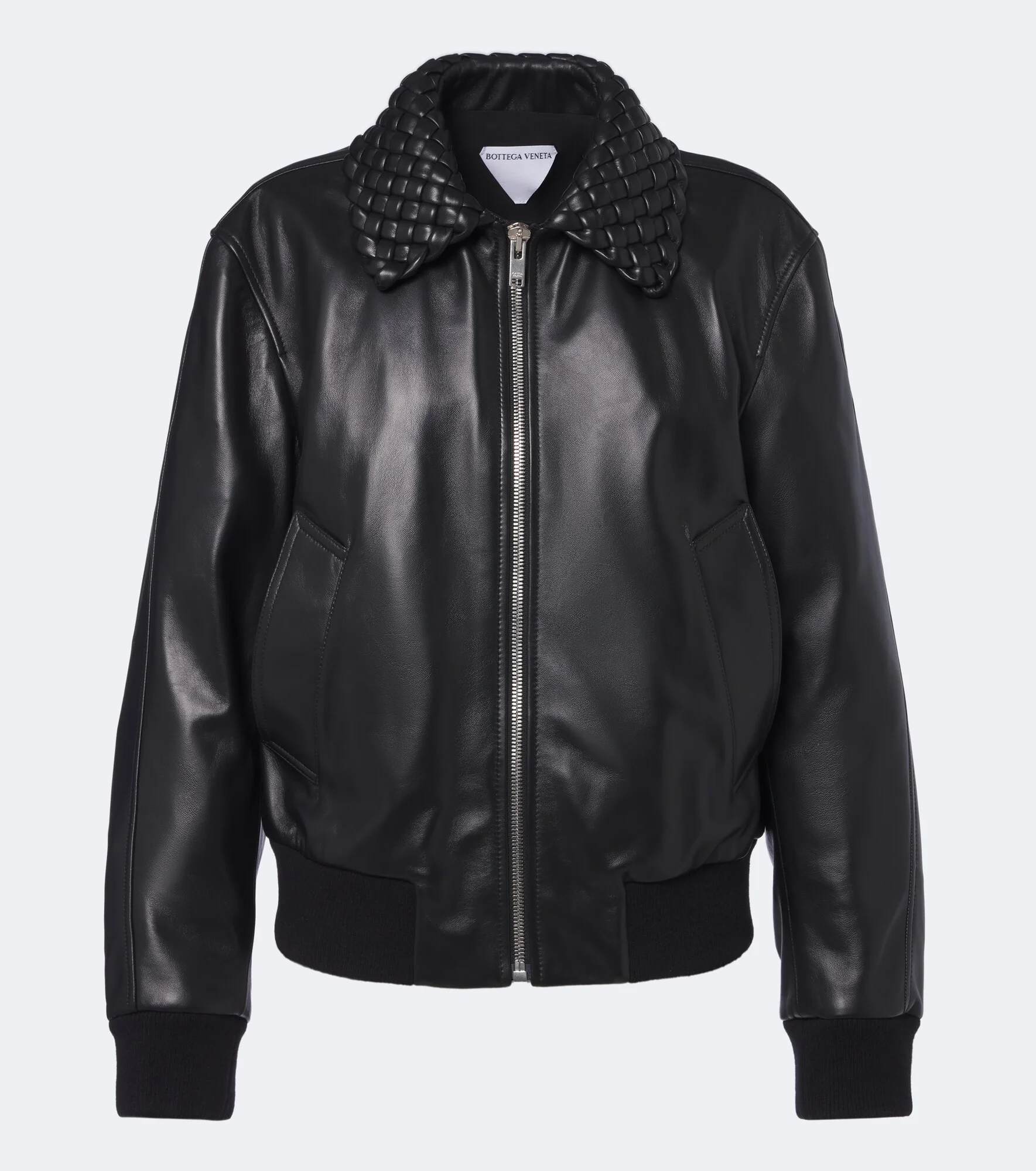 Intrecciato leather blouson jacket - 1