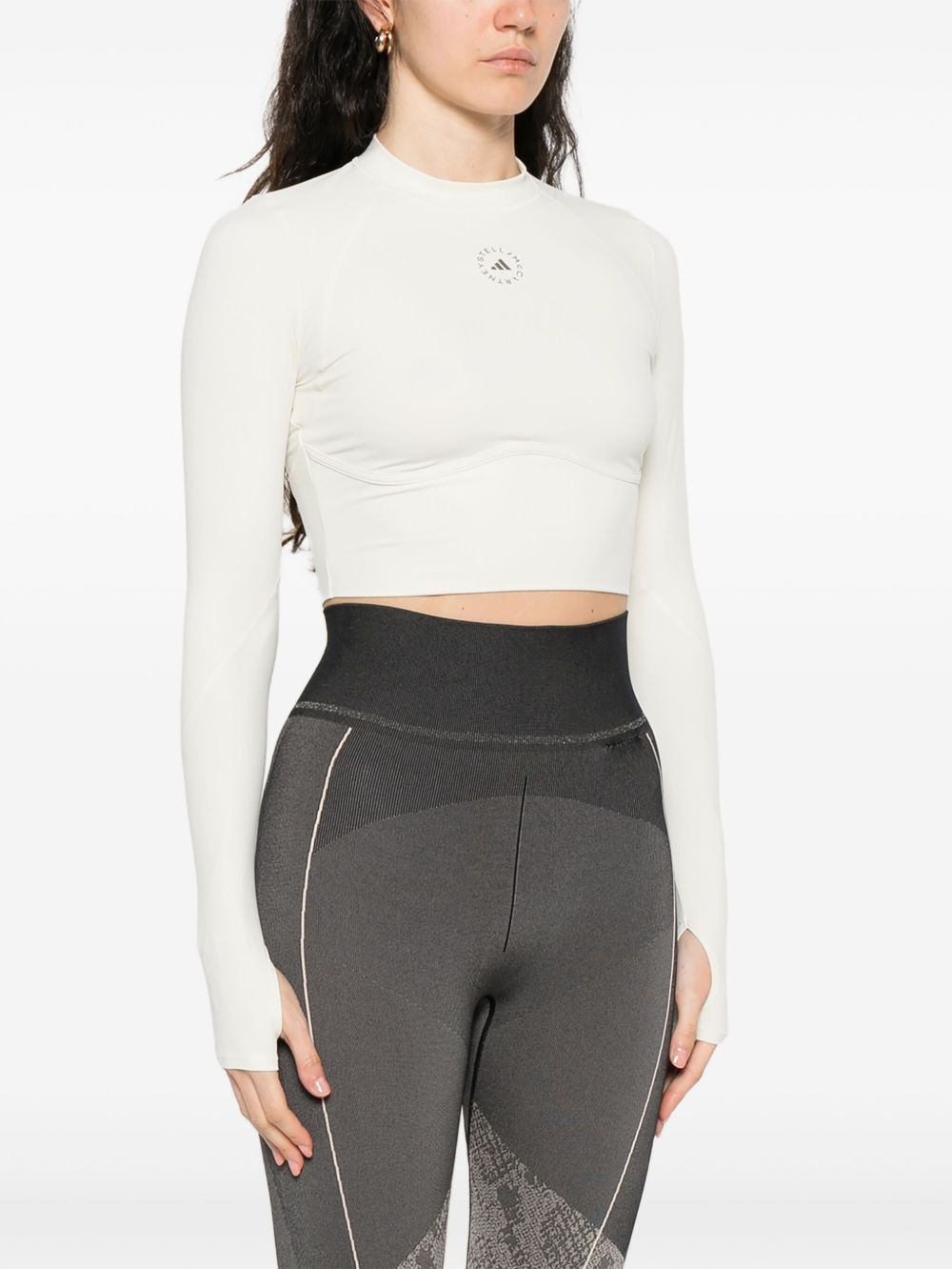 logo-embellished long-sleeve T-shirt - 3