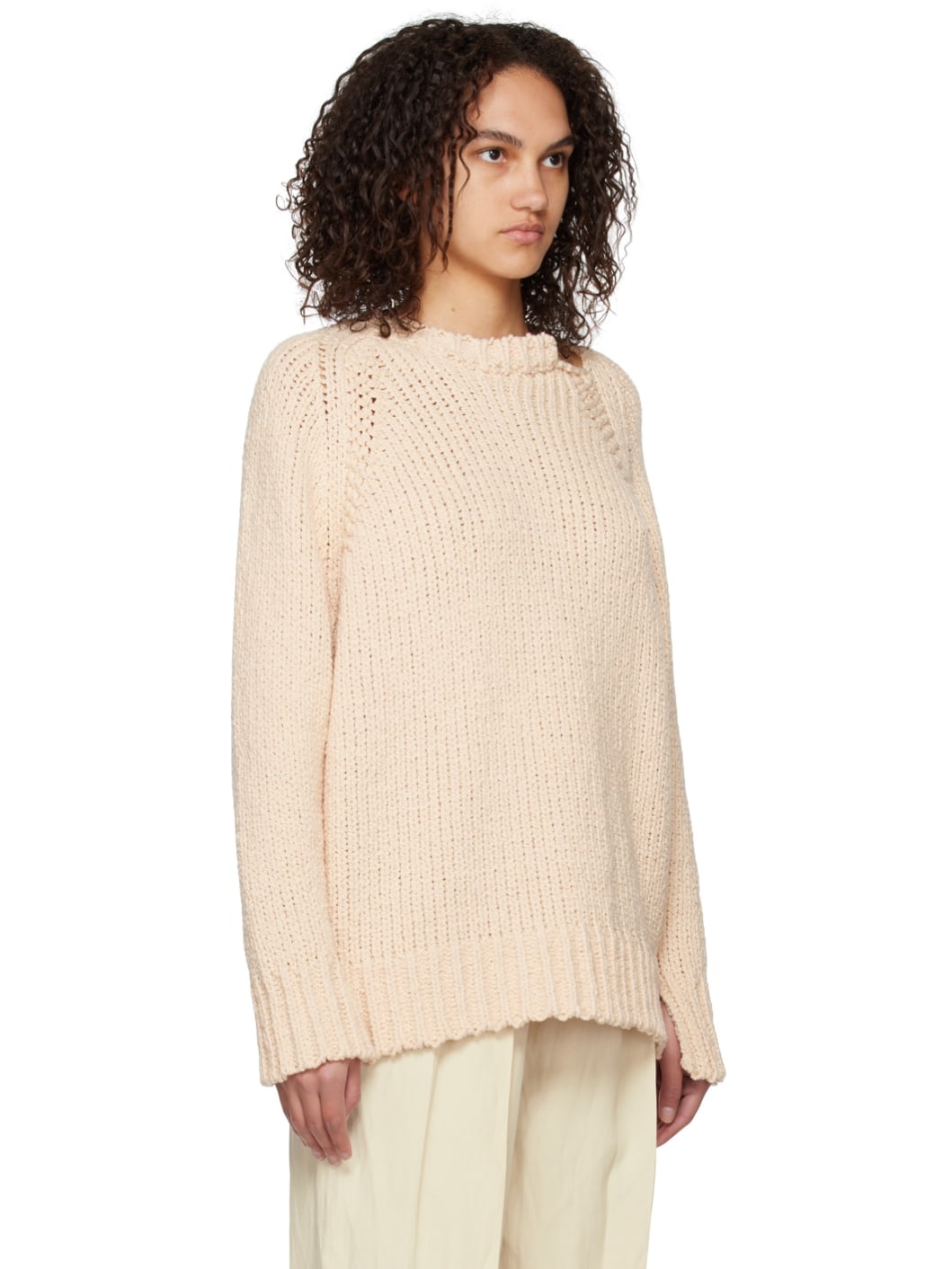 Beige Vented Sweater - 2