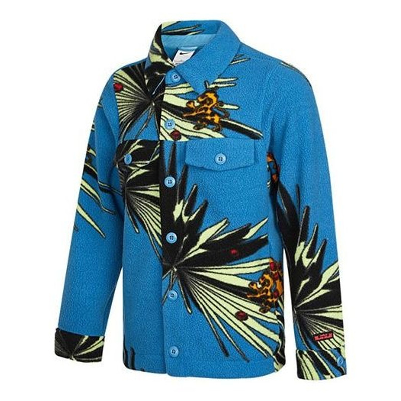 Nike Funny Pattern Stay Warm lamb's wool Jacket Blue DA6708-469 - 1