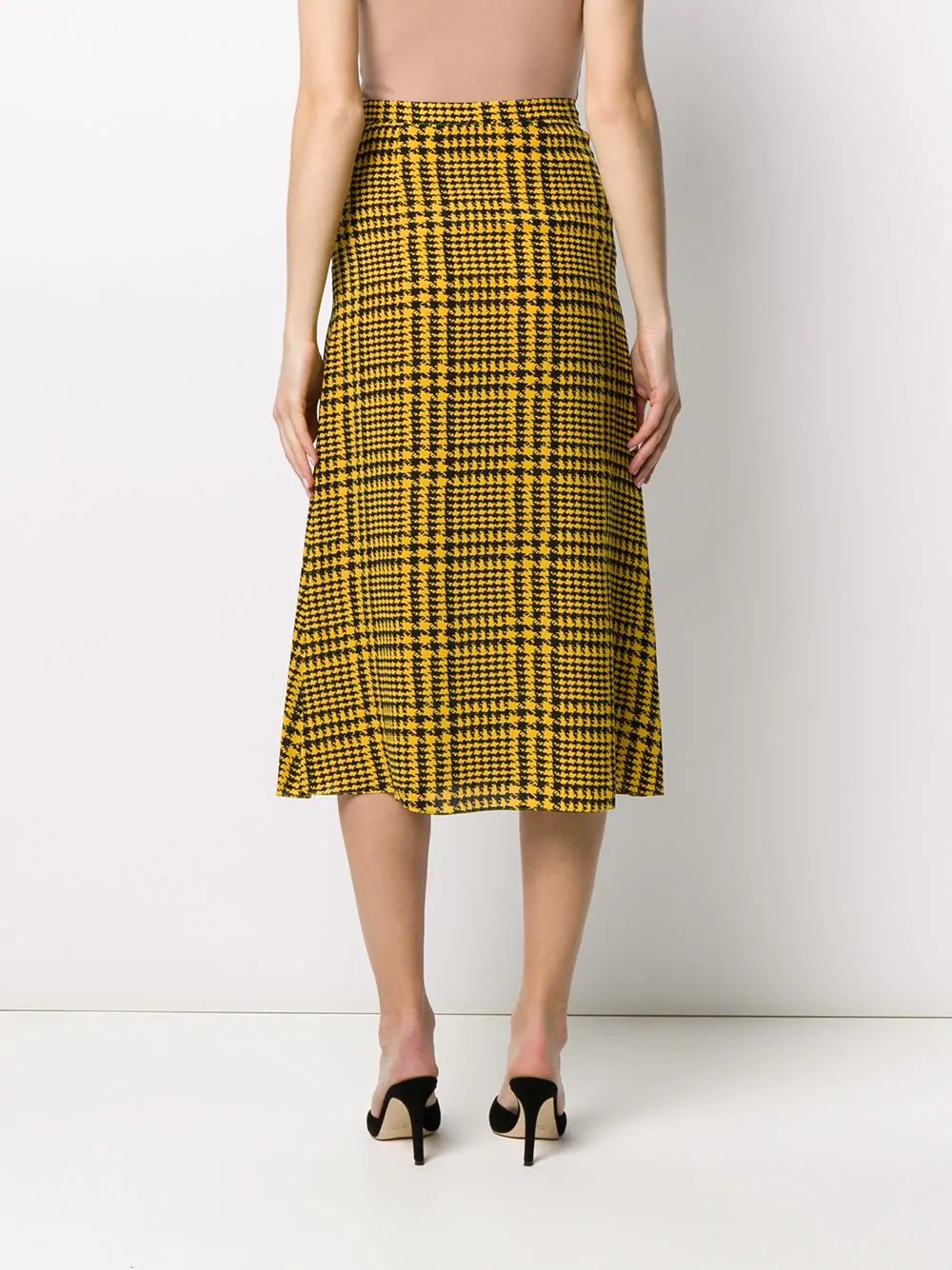 pleated houndstooth-print skirt - 4