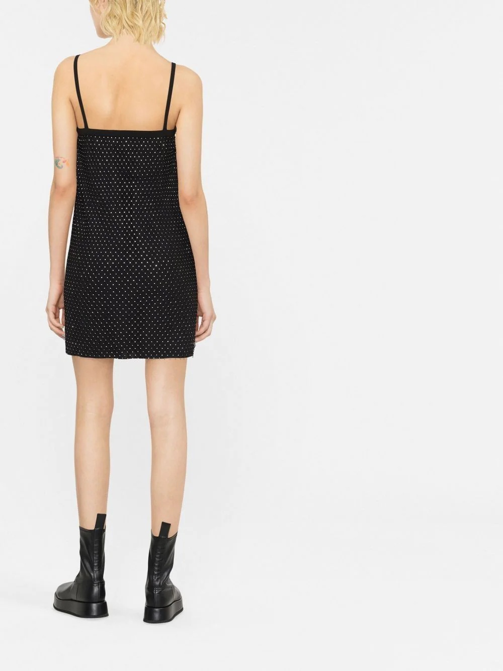 crystal-embellished slip dress - 4