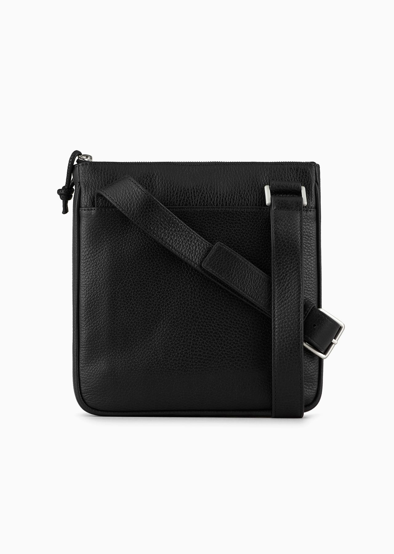 Flat, tumbled leather shoulder bag - 3