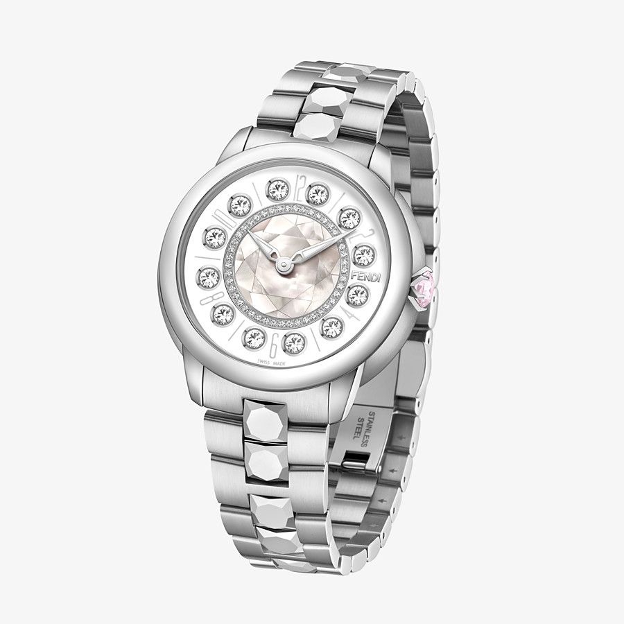 38 MM - Watch with diamonds and rotating gemstones - 2