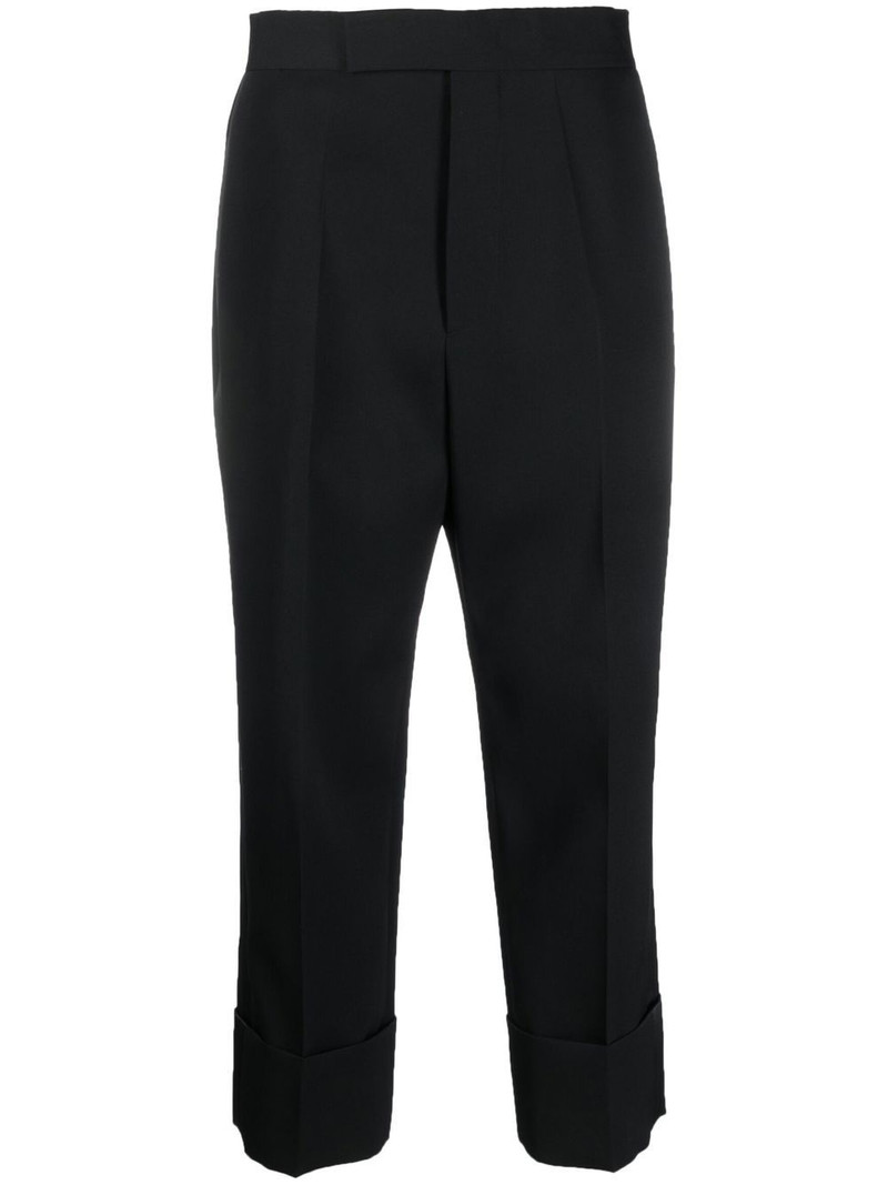 cropped leg wool trousers 1