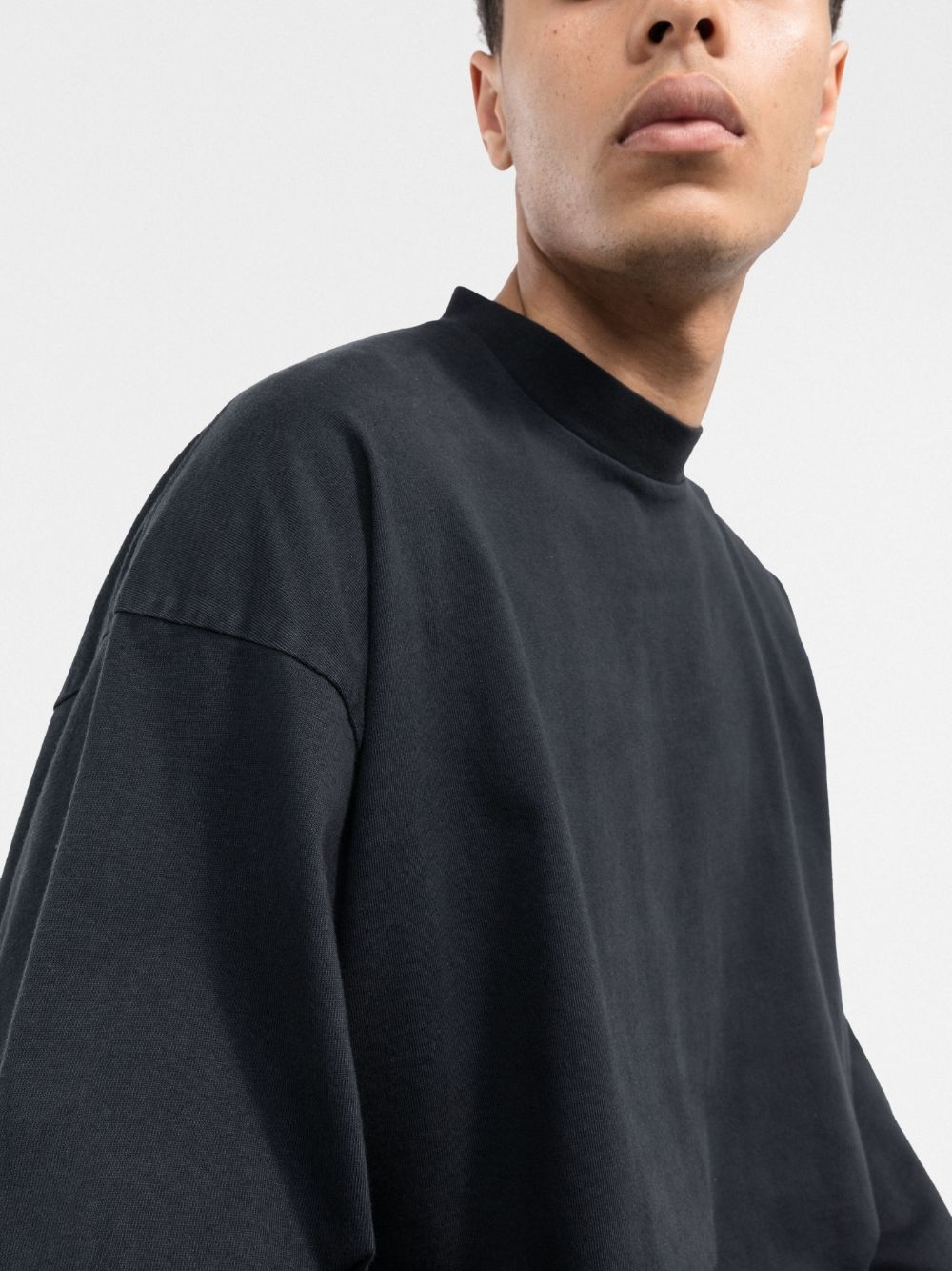 mock neck long-sleeve T-shirt - 5