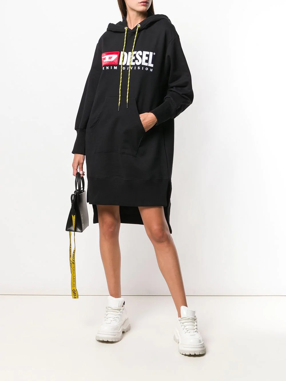 logo hoodie dress - 2