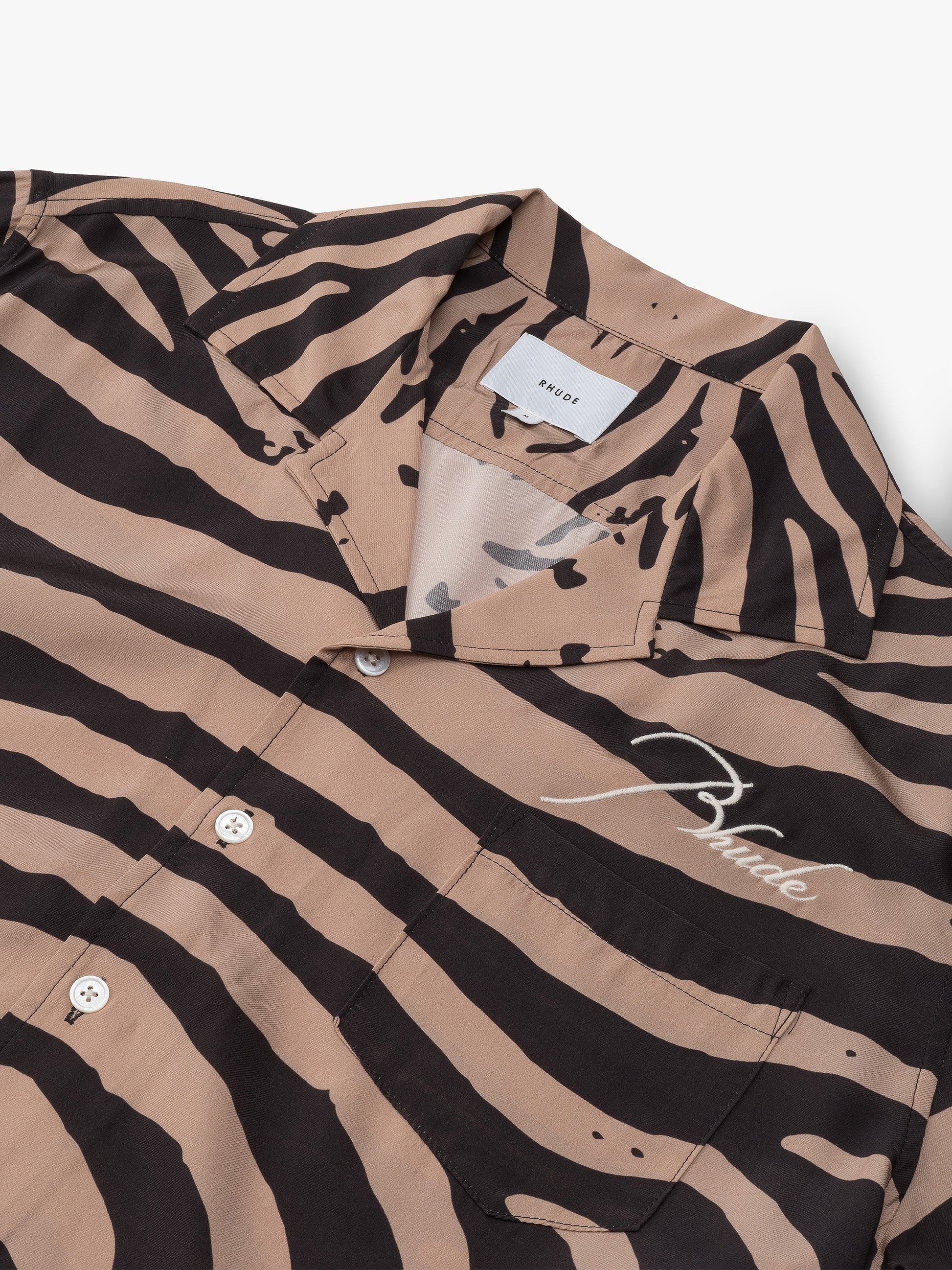 ZEBRA SILK BUTTON DOWN - 3