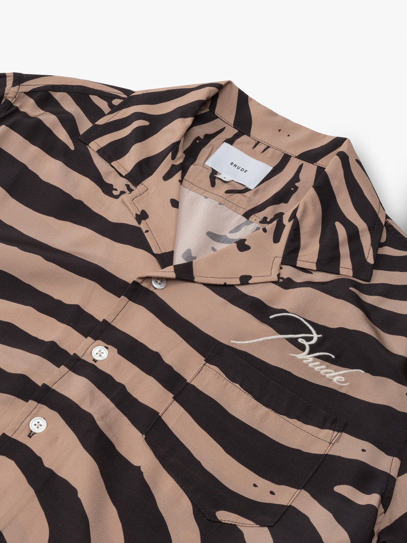 ZEBRA SILK BUTTON DOWN 3
