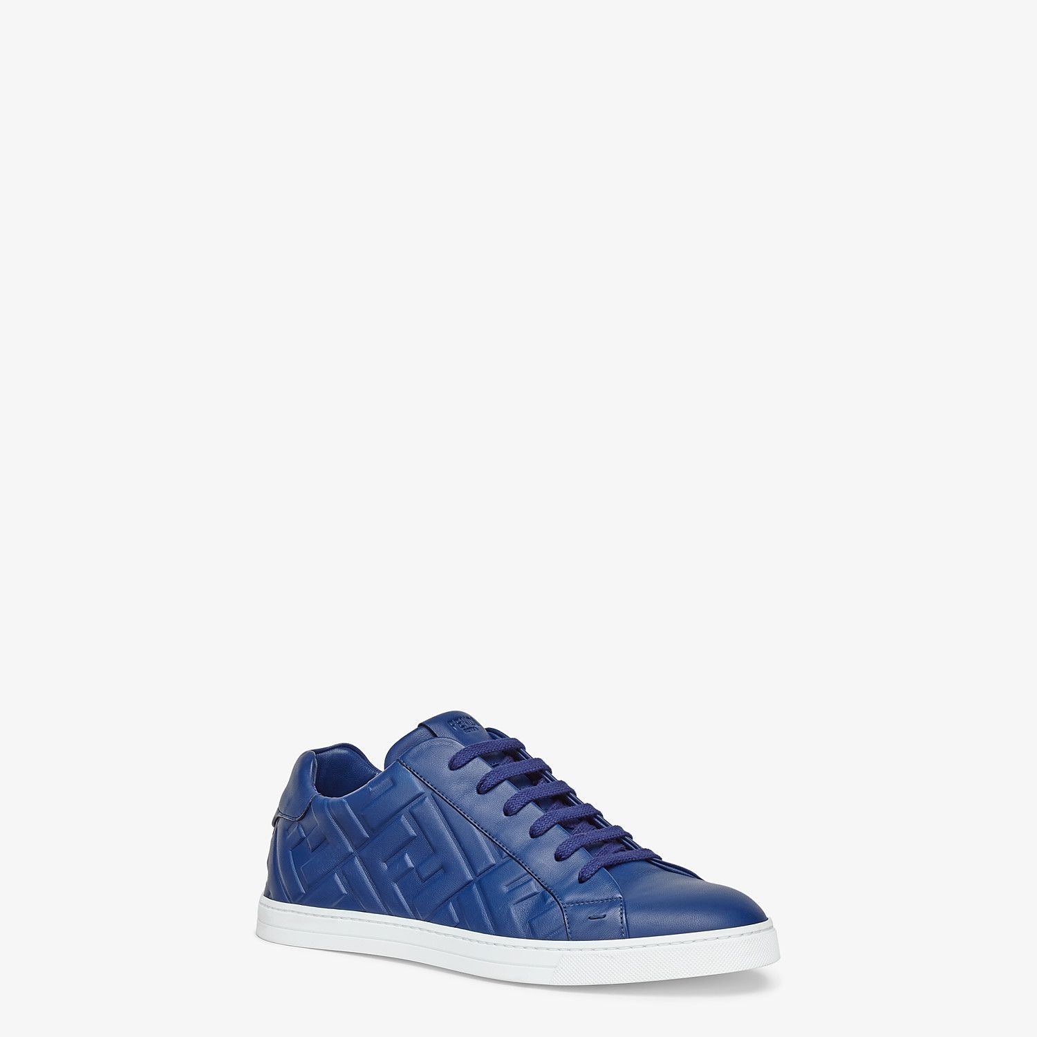 Blue nappa leather low-tops - 2