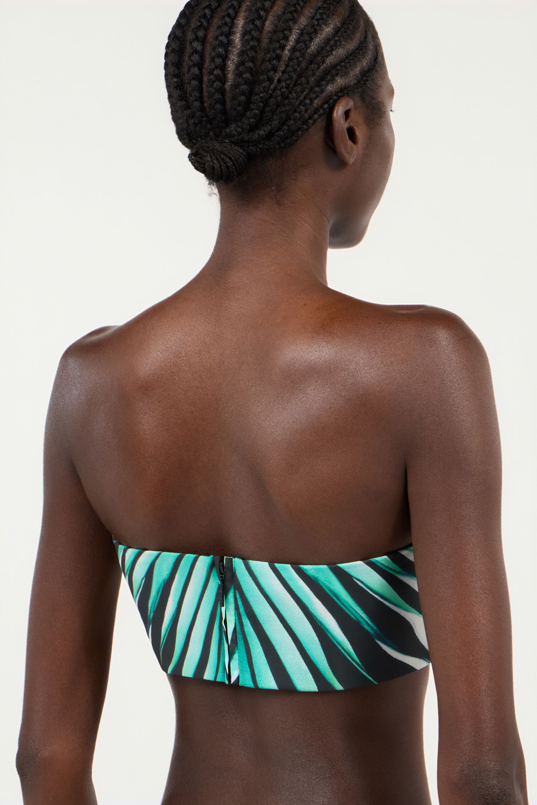 Ray Of Sea Print Bandeau Top - 7