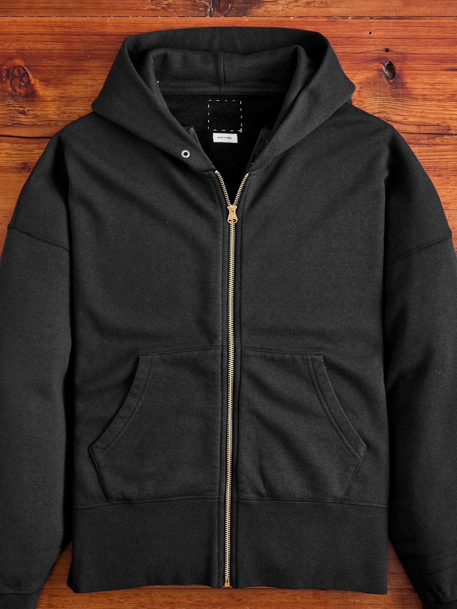 Court Zip Hoodie C/WS in Black - 1