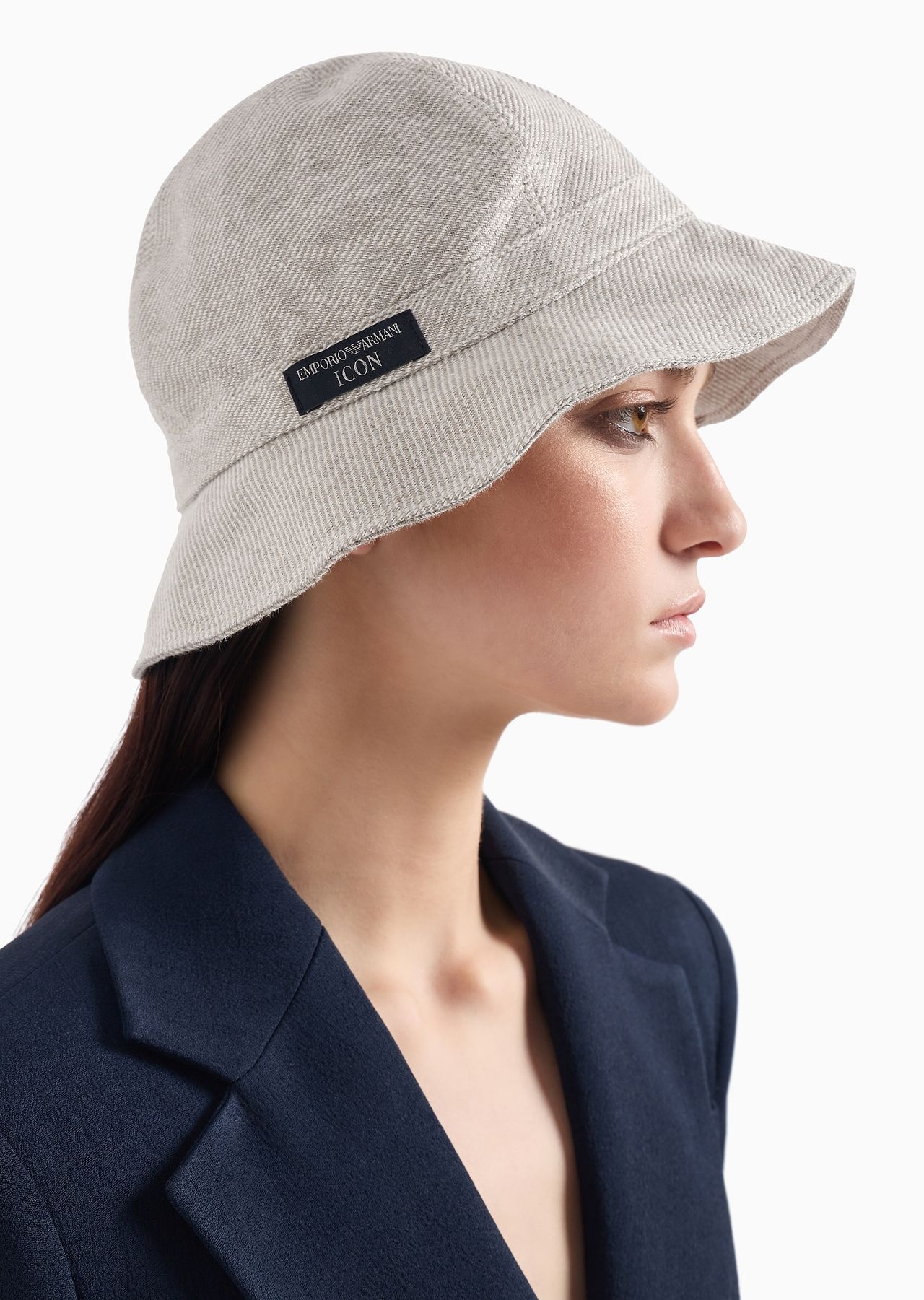 Icon linen-blend cloche hat - 3