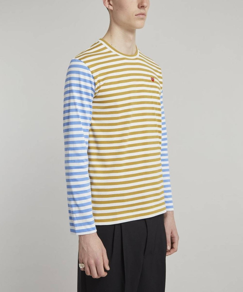 Comme des Garçons PLAY Striped Knitted T-Shirt outlook