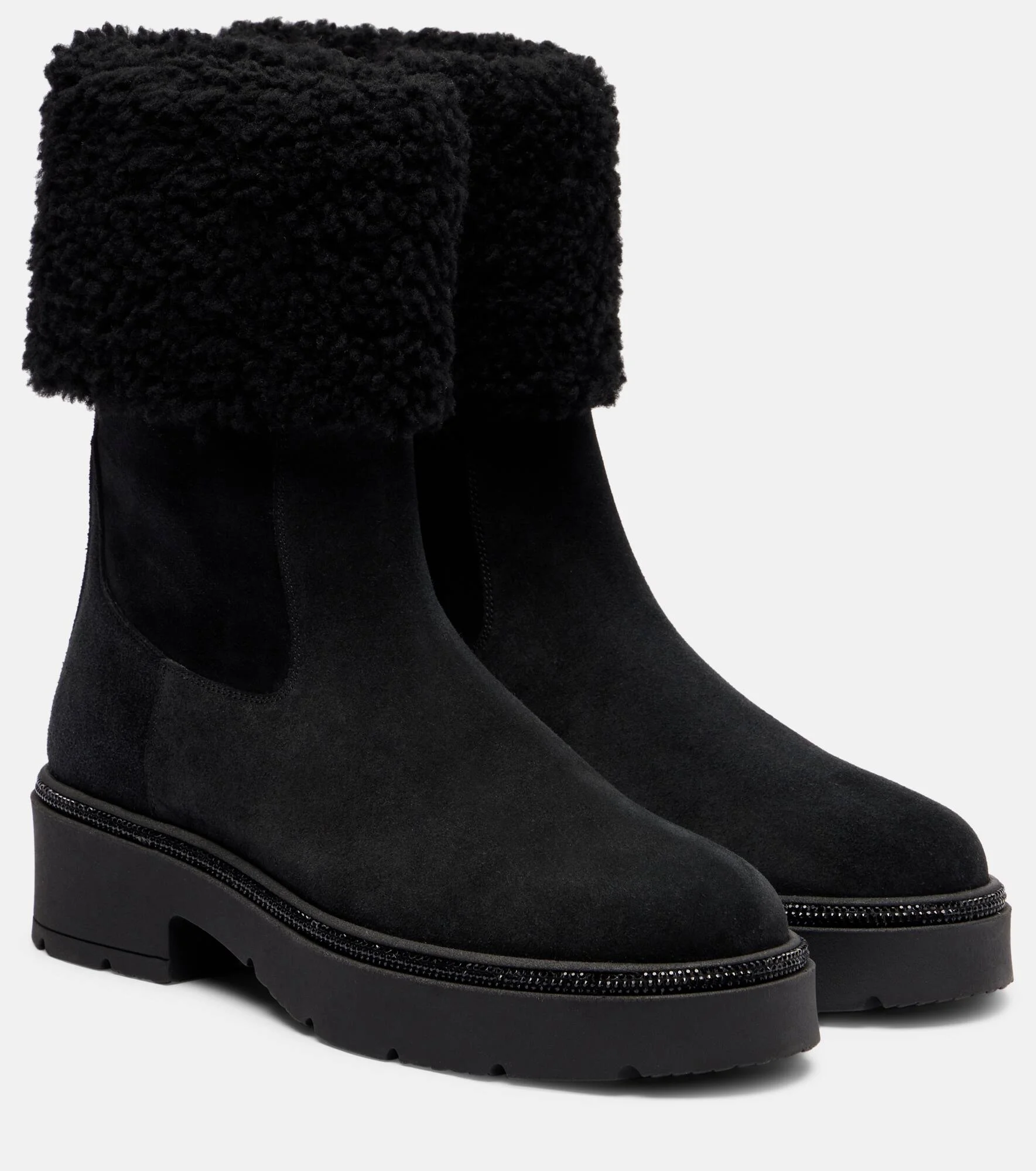 Embellished suede Chelsea boots - 1