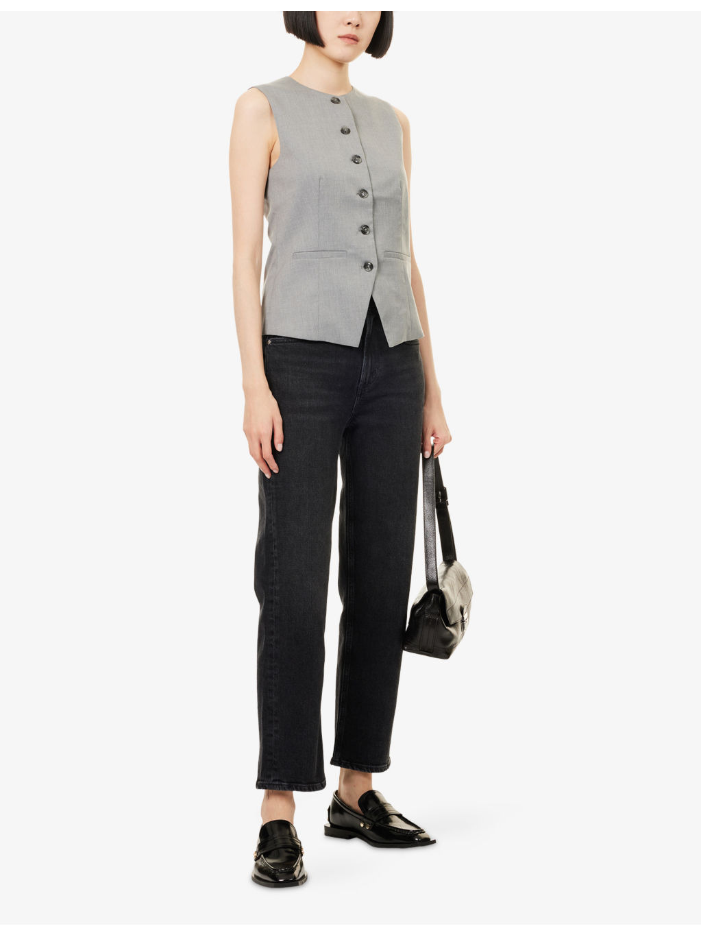Delfina Straight-Leg Stretch-Denim Jeans - 2