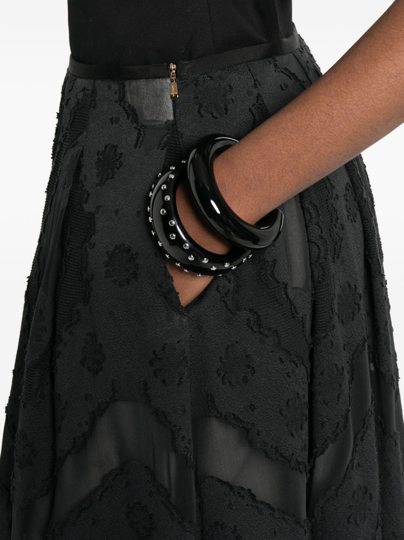 jacquard long A-line skirt 5
