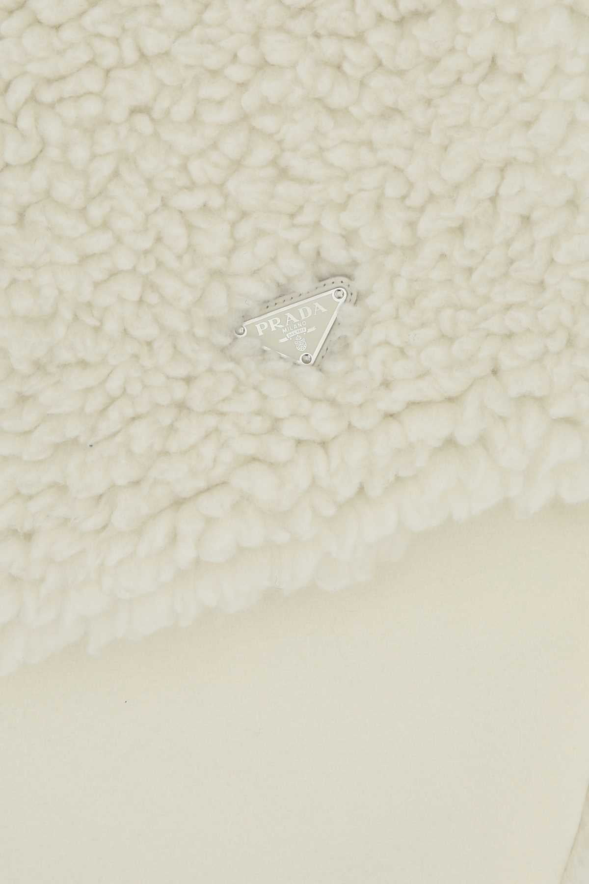 Prada Women Ivory Teddy Scarf - 2