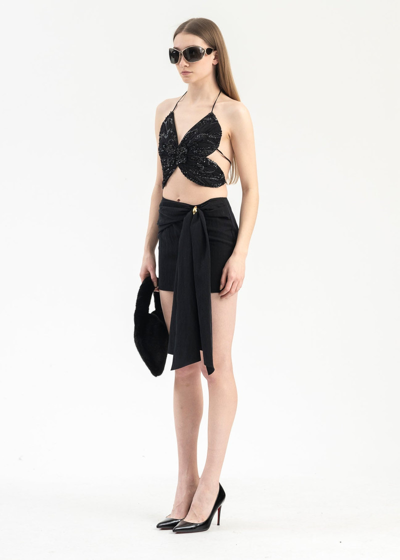 Blumarine BLACK SKIRT WASHED GABARDE outlook
